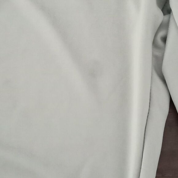 High waist light green leggings size large mesh laced ankles small stain on righ - Picture 3 of 4